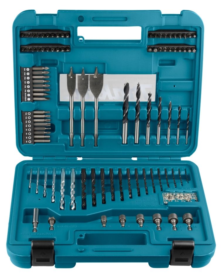 Makita Zubehör D-47248 Bohrer/Schrauben-Bit-Satz im Kunststoffkoffer 100-teilig
