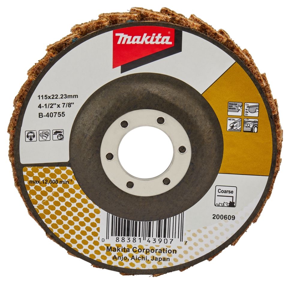 Makita Zubehör B-40755 Laminataufbereitungsscheibe 115 mm grob