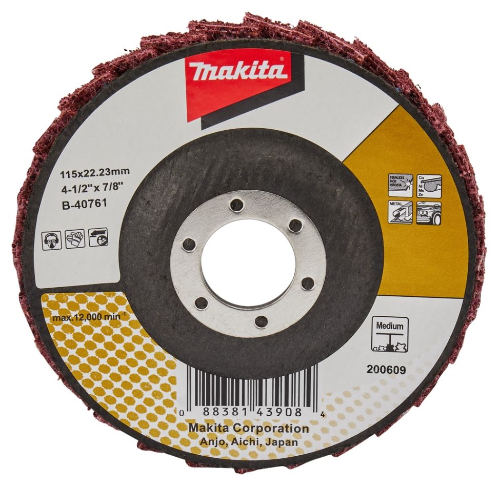 Makita Zubehör B-40761 Fächerscheibe 115 mm mittel