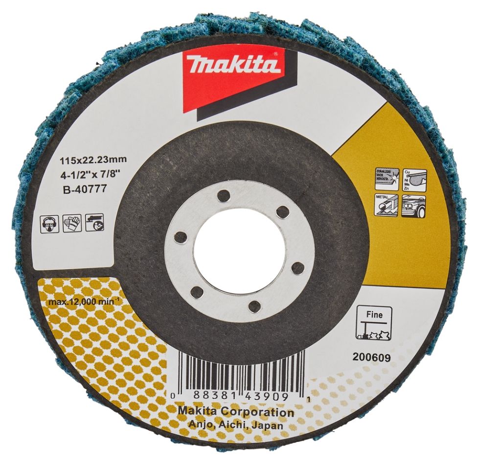 Makita Zubehör B-40777 Lamellenkonditionierungsscheibe 115 mm fein