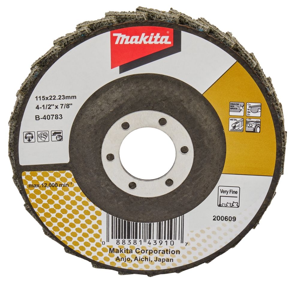 Makita Zubehör B-40783 Lamellenkonditionierungsscheibe 115 mm extra fein