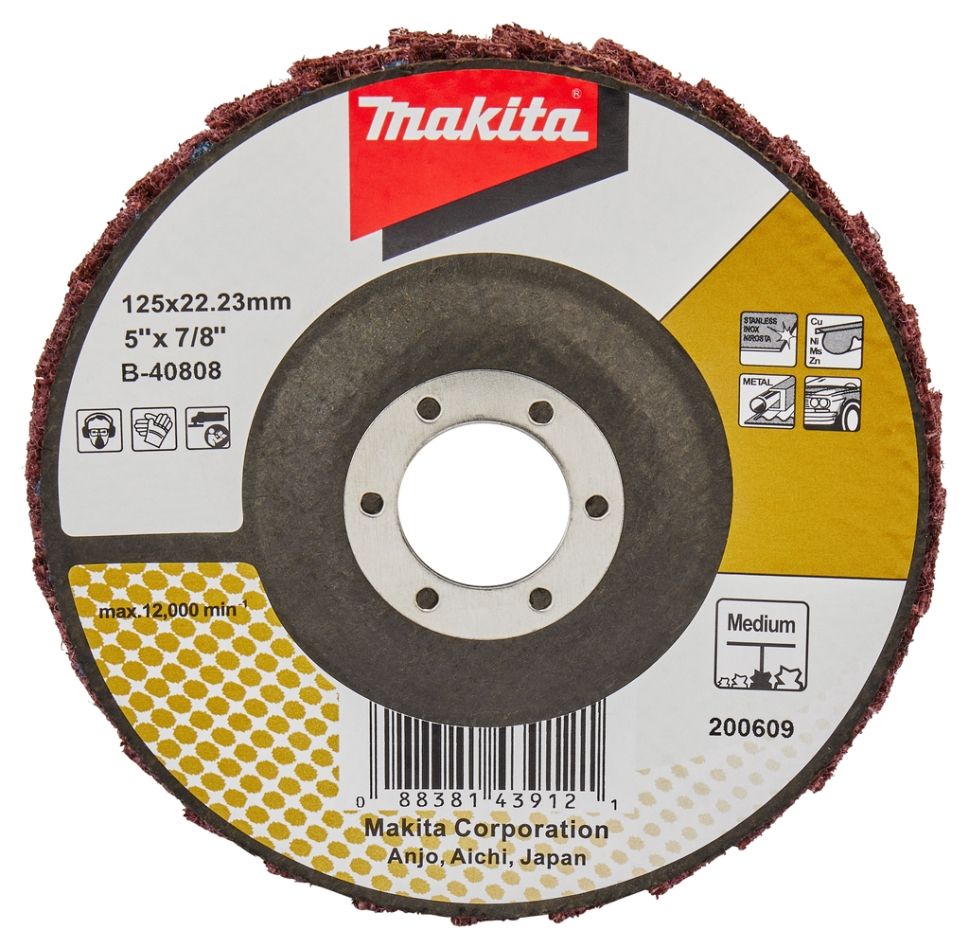 Makita Zubehör B-40808 Fächerscheibe 125 mm mittel
