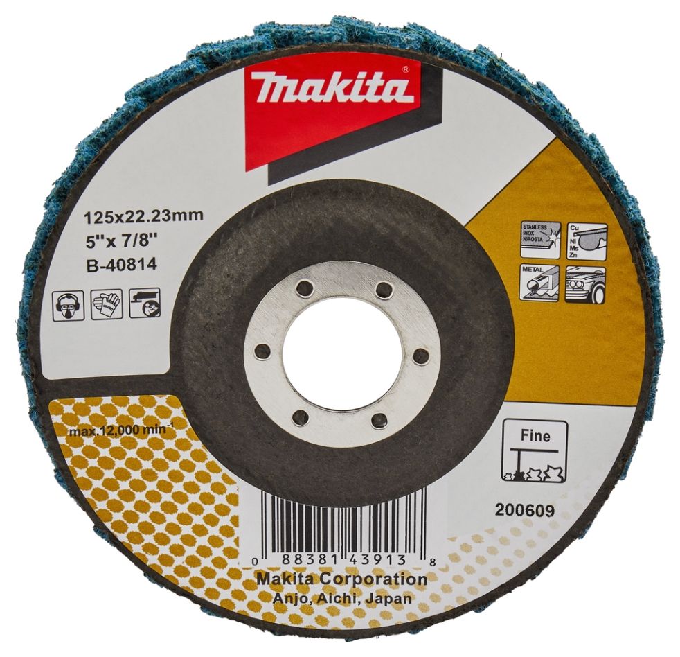 Makita Zubehör B-40814 Lamellenkonditionierungsscheibe 125 mm fein