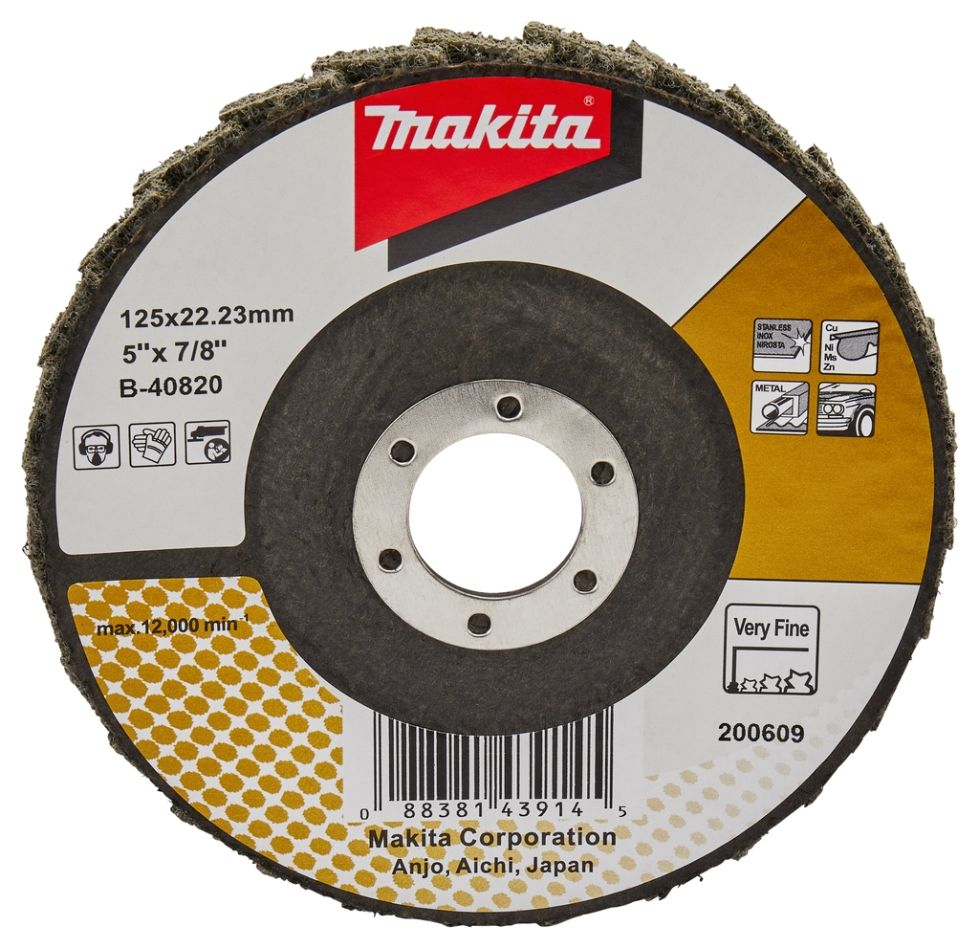 Makita Zubehör B-40820 Fächerschleifscheibe 125 mm extra fein