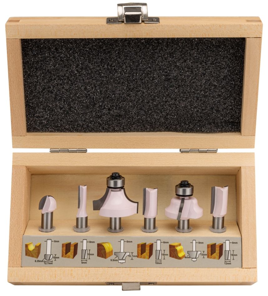 Makita Zubehör D-53540 Fräser-Set 8mm 5 Stück