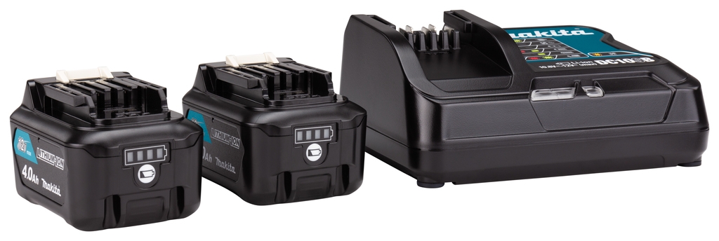 Makita Zubehör 197641-2 Starterkit - 2 x Akku BL1040B + DC10SB Ladegerät 12 Volt 4.0 AH Li-ion in MBox 1