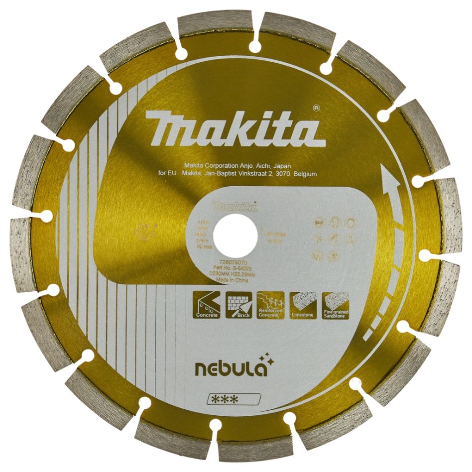 Makita Zubehör B-54025 Diamantscheibe 230x22,23 NEBULA
