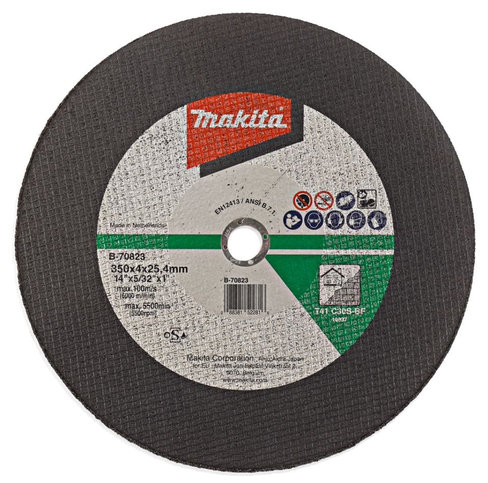 Makita Zubehör B-70823 Trennscheibe 350 x 25,4 x 4,0mm für Stein Pro 1 Stück