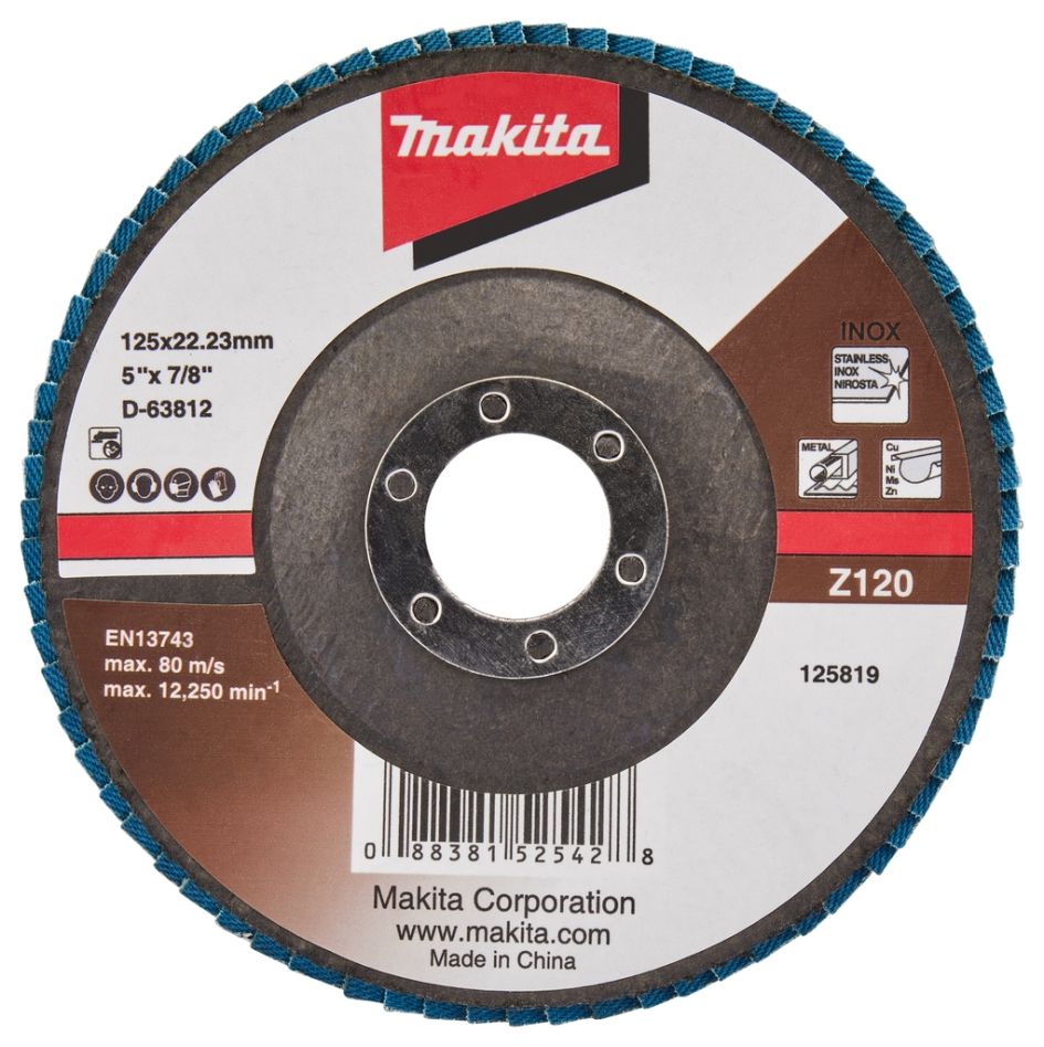 Makita Zubehör D-63812 Fächerscheibe 125 mm Z120