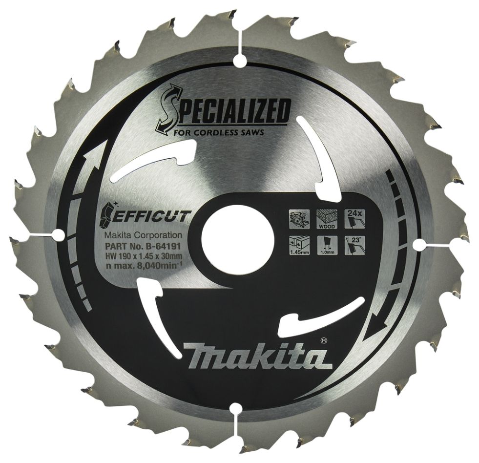 Makita Zubehör B-64191 Sägeblatt Efficut 190x30x1.45 24T 23g