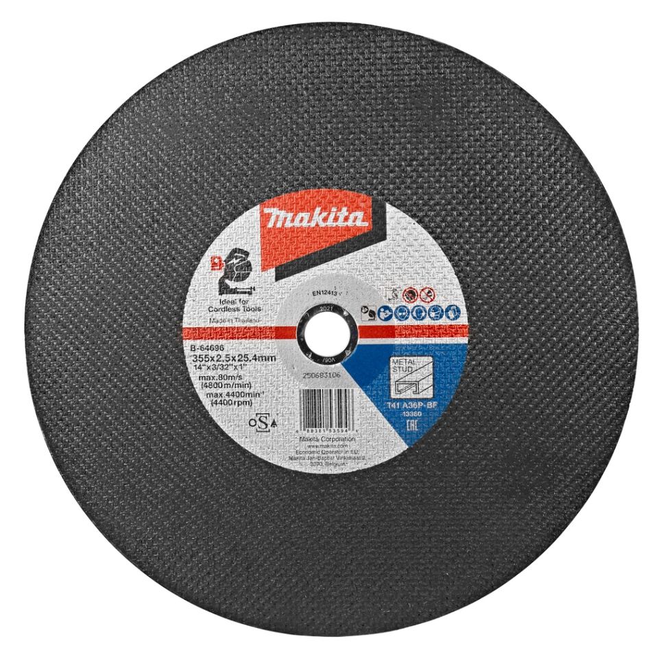 Makita Zubehör B-64696-5 Trennscheibe 355 x 25,4 x2,5mm Metallbolzen Pro 5 Stück