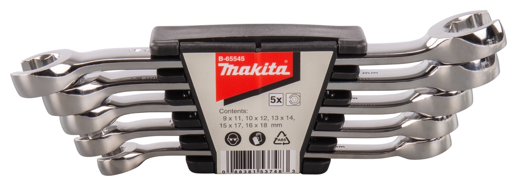 Makita Zubehör B-65545 Offener Ringschlüsselsatz 5tlg