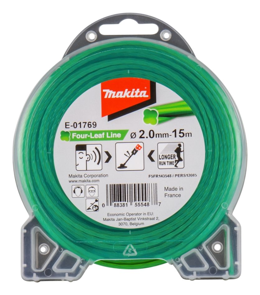 Makita Zubehör E-01769 Mähfaden Four Leaf 2,0 mm x 15 m