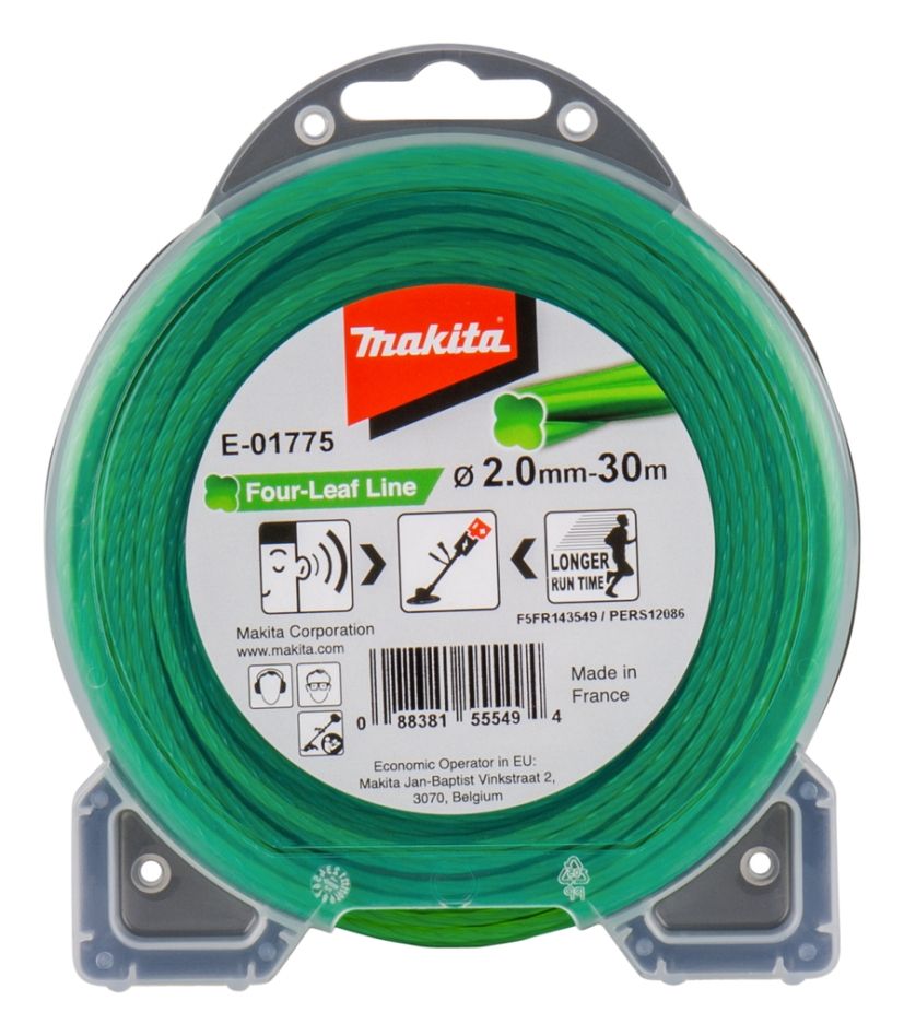 Makita Zubehör E-01775 Mähfaden Four Leaf 2,0 mm x 30 m