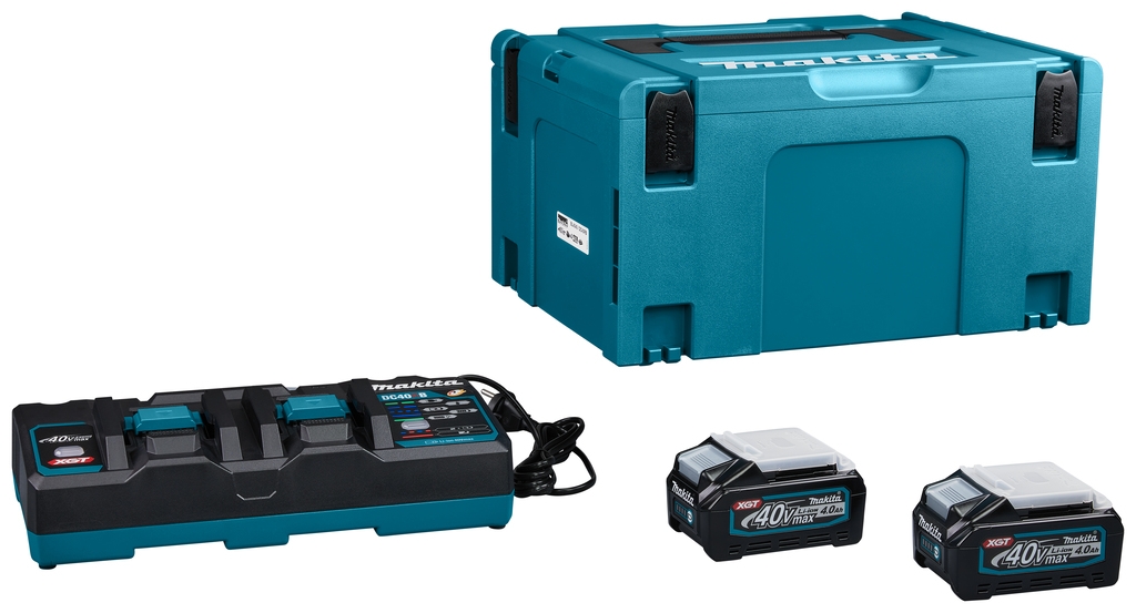 Makita Zubehör 191U00-8 Starter-Set XGT DC40RB Duo Ladegerät + 2 x Akku BL4040 40V max 4.0Ah in MBox
