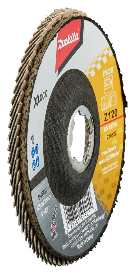 Makita Zubehör D-76037 Fächerscheibe X-LOCK 125 mm Z120