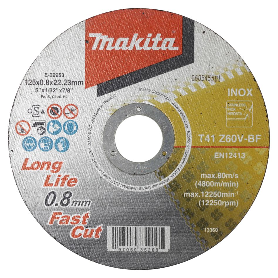 Makita Zubehör E-22953-12 Trennscheibe aus rostfreiem Stahl