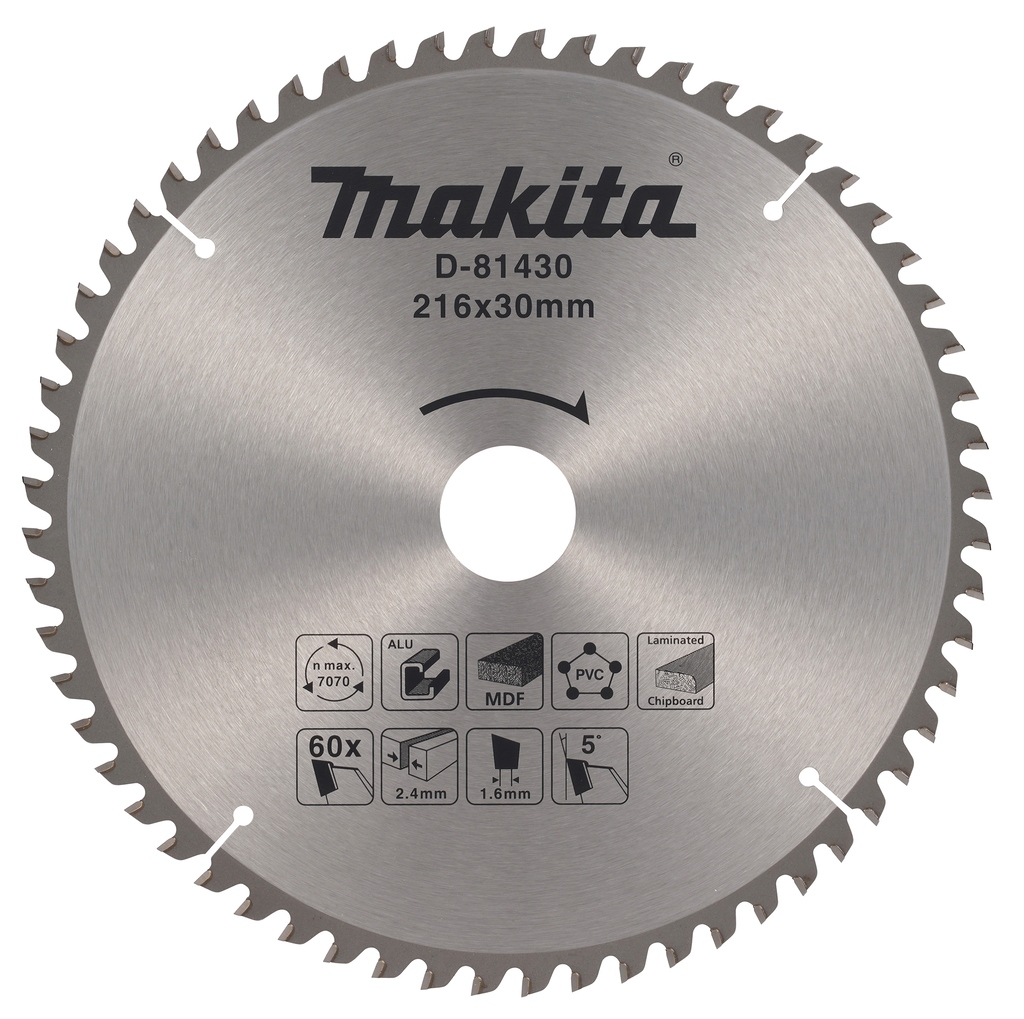 Makita Zubehör D-81430 Trennsägeblatt multi 216x30x2,4mm 60T 5g