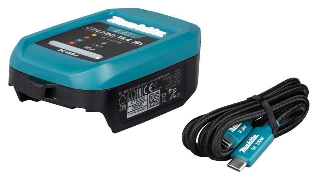 Makita Zubeh&ouml;r 1916D9-8 LXT DC18SJ USB-C Ladeger&auml;t mit USB-C PD Kabel