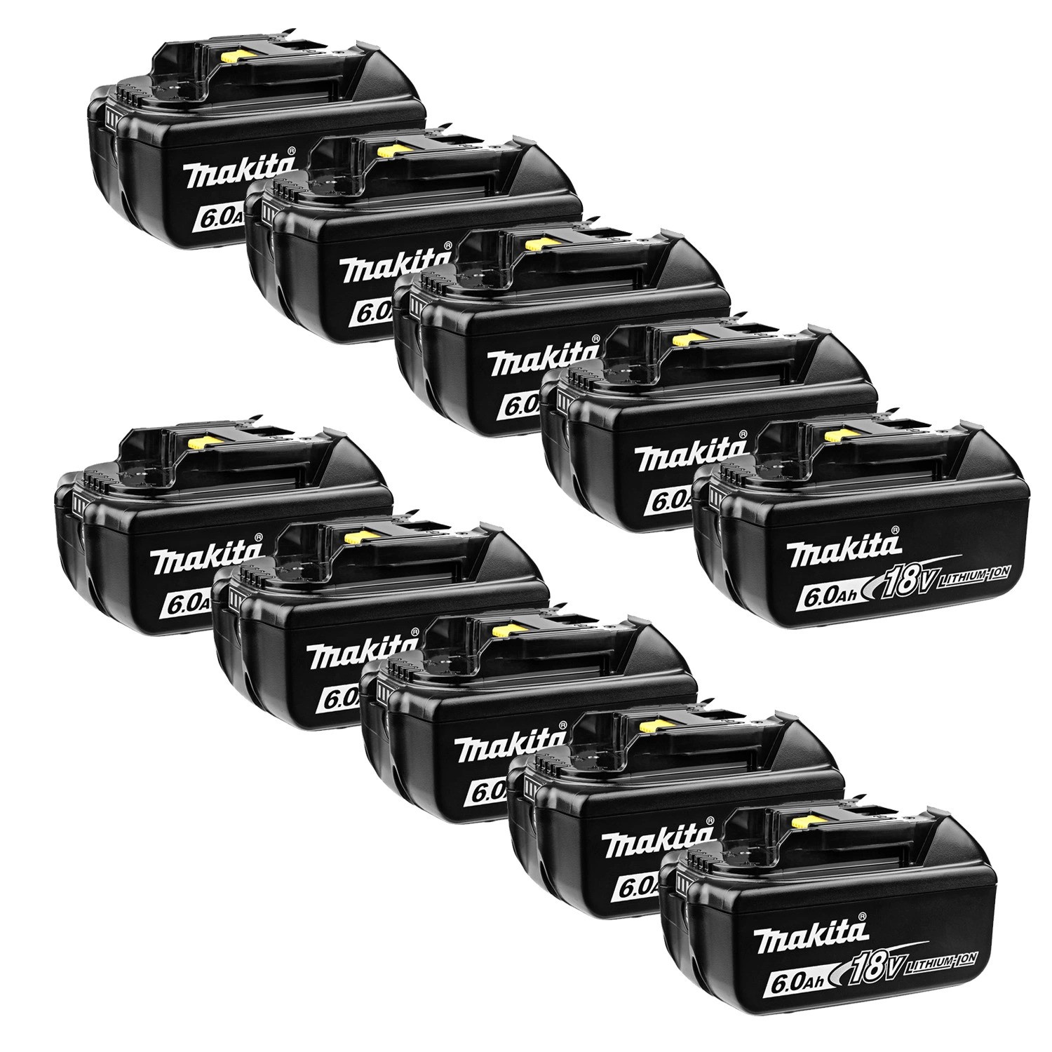 Makita Zubehör BL1860B10PACK 10 x Akku 18 Volt 6.0 AH Li-Ion
