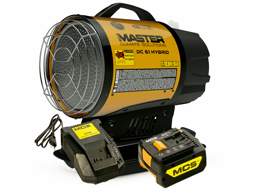 Master DC61SETCOMPL DC61 Batterie/230-Volt-Infrarot-Diesel-Heizung 17kW mit Batterie und Ladegerät