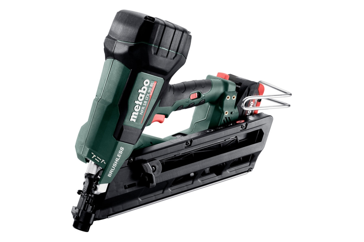 Metabo 612090800 NFR 18 LTX 90 BL Accu-Streifennagler 18V 4.0Ah LiHD in Metabox