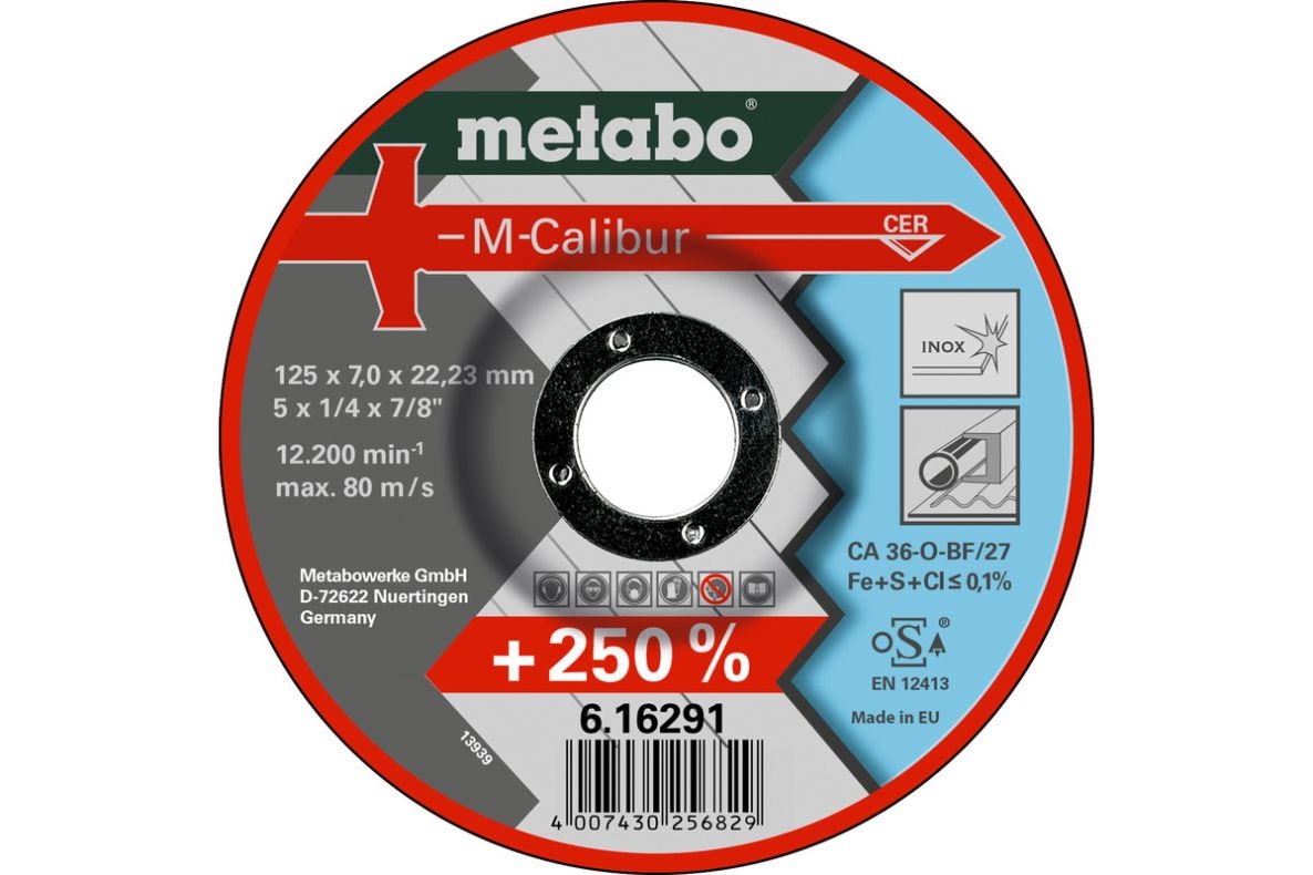 Metabo Zubehör 616292000 M-Calibur Schleifscheibe Ø 180x7,0x22,23 mm
