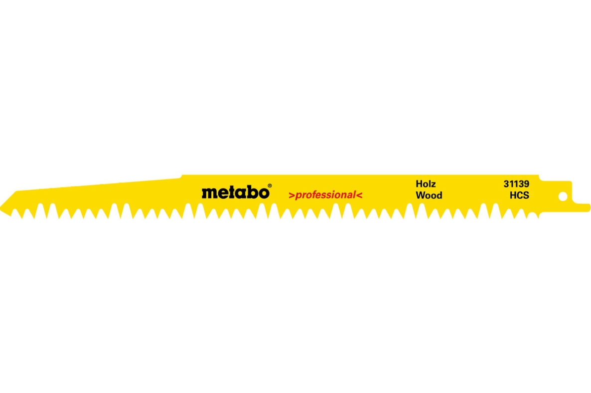 Metabo Zubehör 631488000 5 Säbelsägeblätter,Holz,profes.,240x1,5mm
