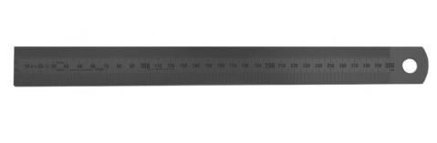 MIB 07074004 Lineal Edelstahl 300x13x0,5mm matt verchromt mm+1/2mm beidseitig, Klasse 2, DIN2768