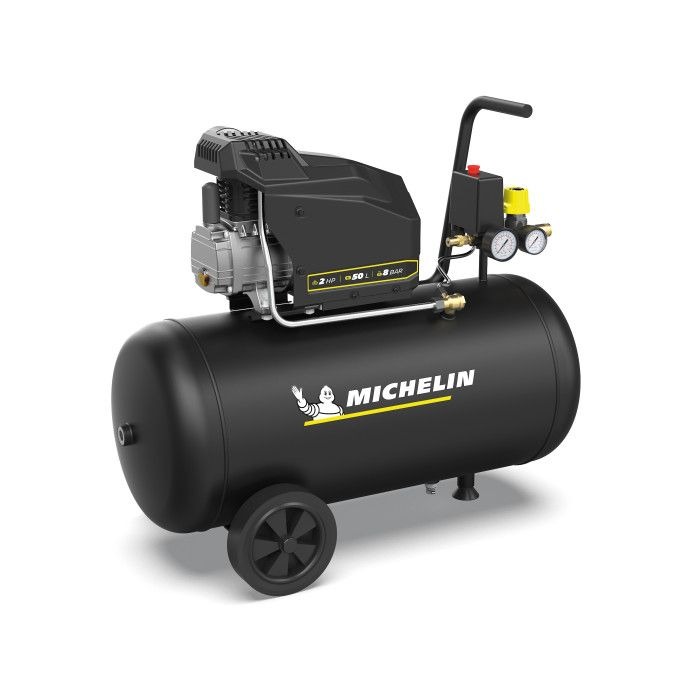 Michelin RHDC404MLL534 MX POP AIR 50-2 L Mobiler &ouml;lgeschmierter Kompressor 230V 2hp 8 bar 50L