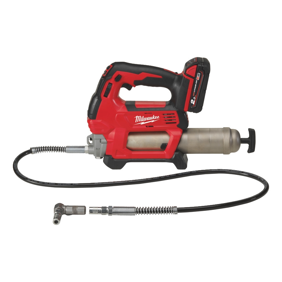 Milwaukee 4933440490 M18GG-201C Akku-Fettpresse 18 Volt 2.0 AH Li-ion