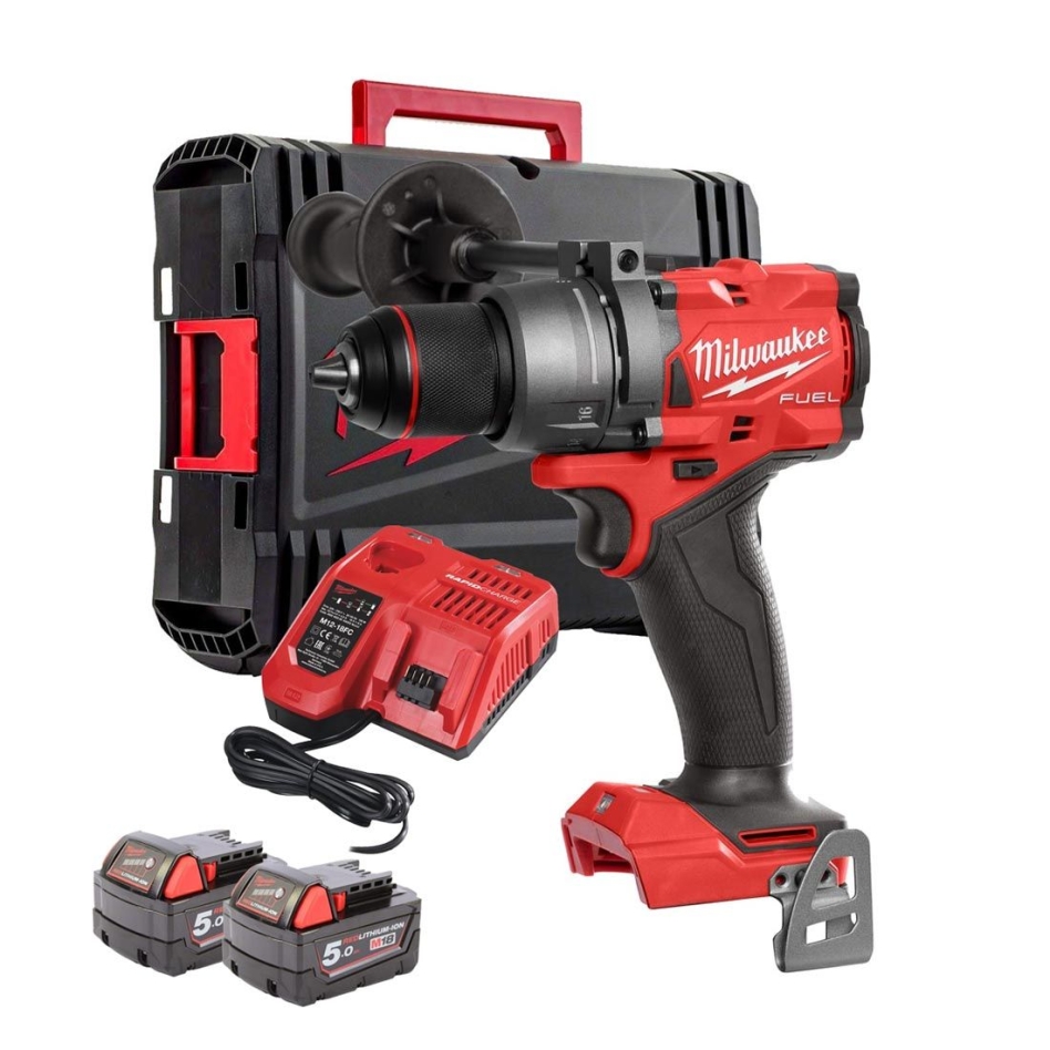 Milwaukee 4933479860 M18 FPD3-502X Bürstenloser Akku-Schlagbohrer 18V 5.0Ah Li-Ion in HD-Box