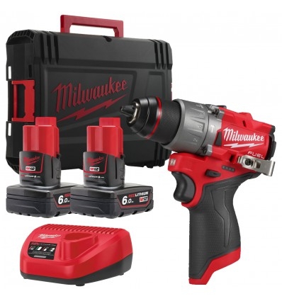 Milwaukee 4933479870 M12 FPD2-602X Akku-Schlagbohrmaschine 12V 6.0Ah Li-Ion in HD Box