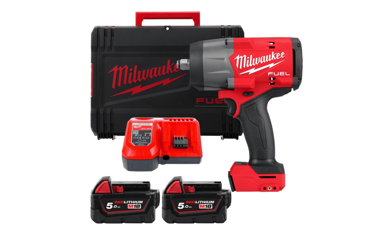 Milwaukee 4933492783 M18 FHIW2F12-502X 1/2" FUEL™-Akku-Schlagschrauber mit Reibring 18V 2x 5.0Ah in HD-Box