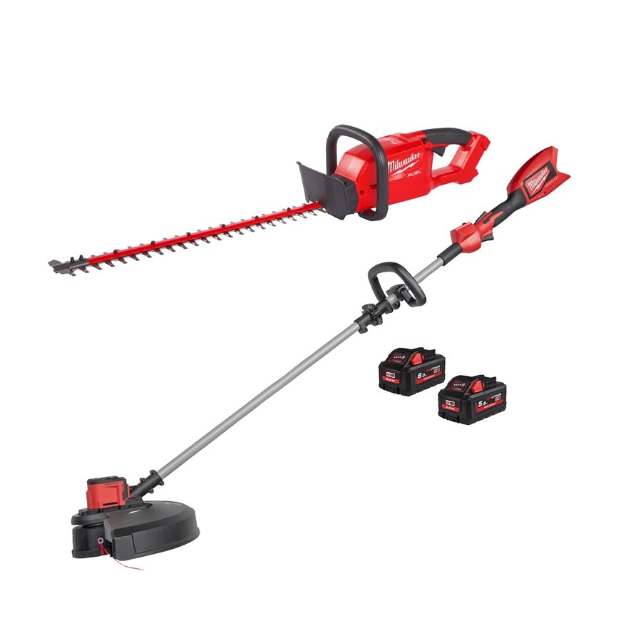 Milwaukee 4933492816 M18 FPP2OP1-852 Comboset 18V 5.5/8.0Ah Li-Ion - M18 CHT Heckenschere + M18 BLLT Grasschere