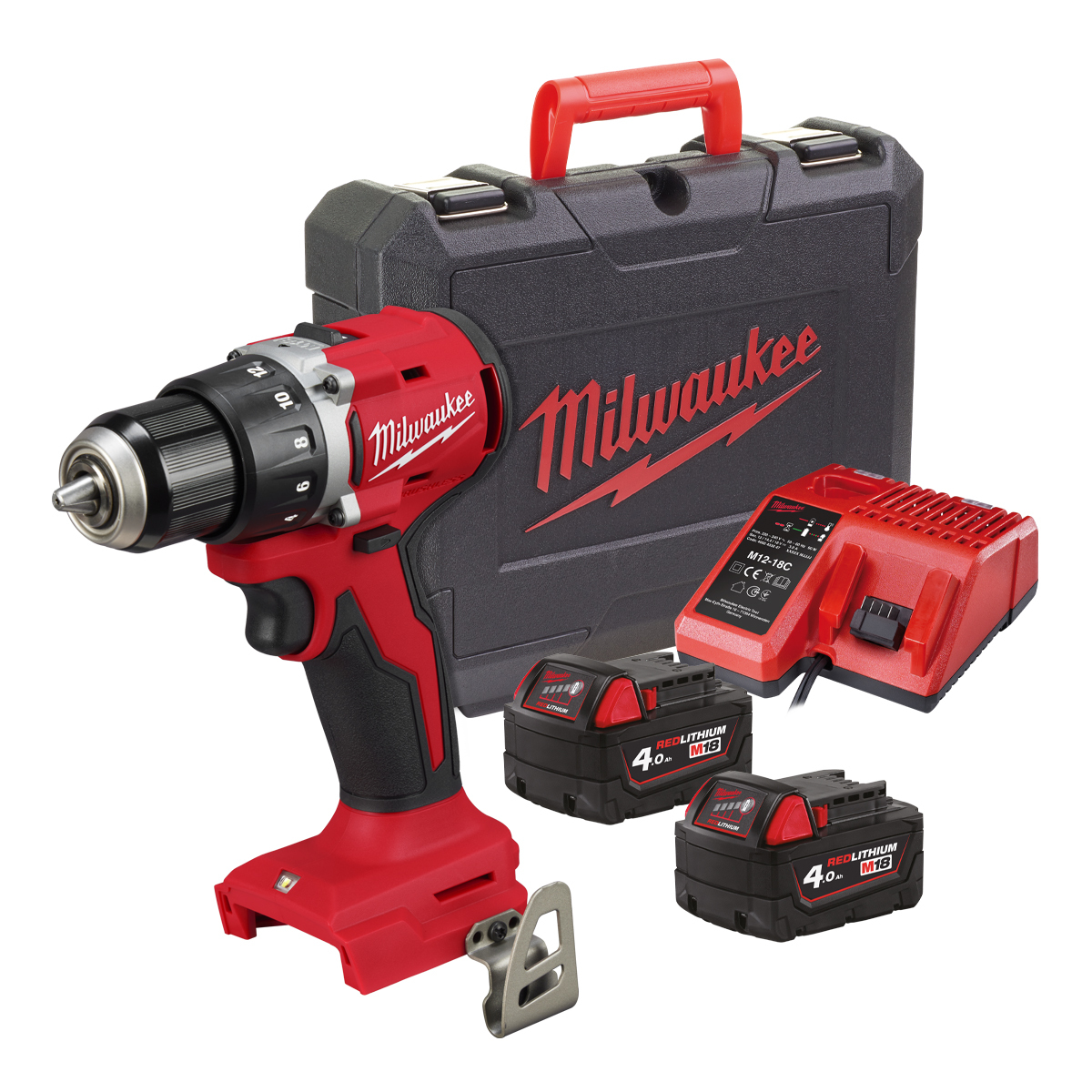 Milwaukee 4933492834 BLDDRC-402C Akkubohrschrauber 18V 4.0Ah Li-Ion