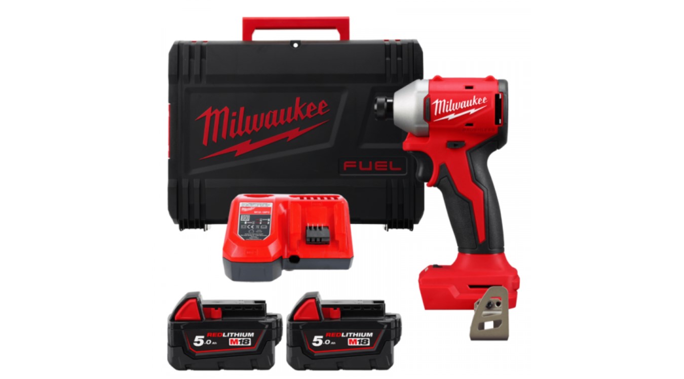 Milwaukee 4933492843 M18 BLIDR-502X Bürstenloser 1/4" Sechskant-Schlagschrauber 18V 5.0Ah Li-Ion in HD Box