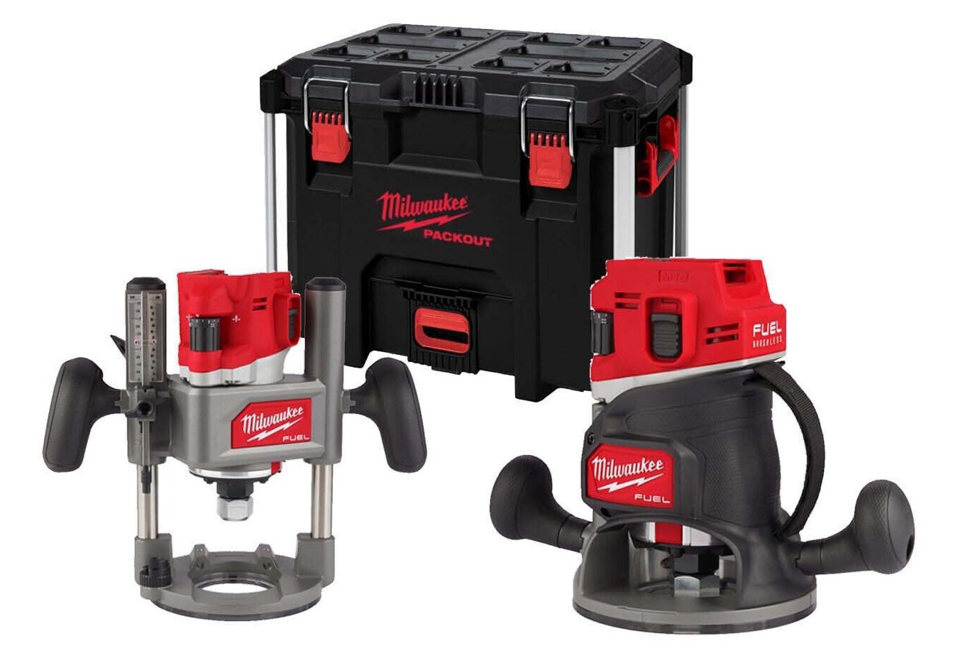 Milwaukee 4933493305 M18 FR12KIT-0P Oberfräse 18V ohne Akkus und Ladegerät im Packout XL Werkzeugkoffer