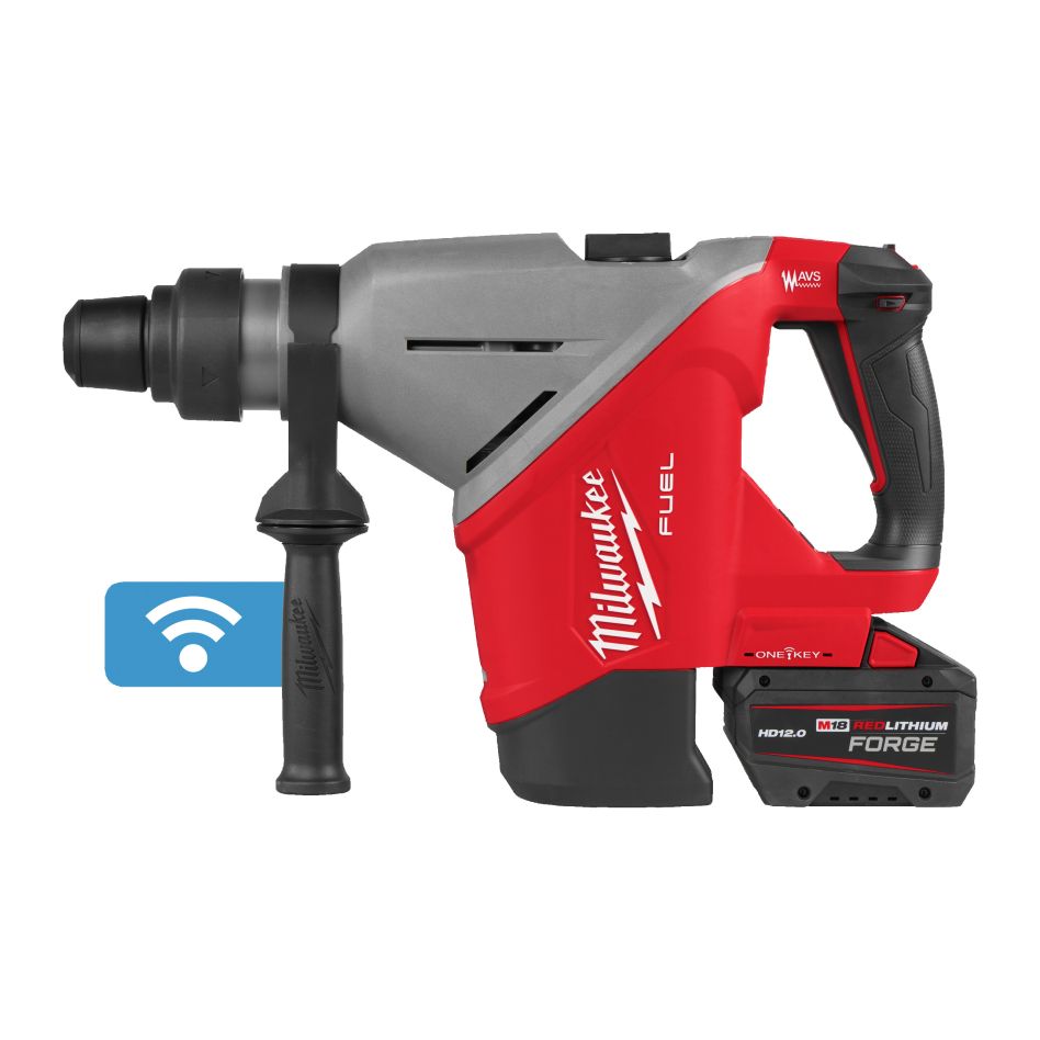 Milwaukee 4933493446 M18 FUEL SDS-max Combi Hammer mit ONE-KEY 7kg 45mm 2x 18V 12.0Ah Akku und Ladegerät im Koffer