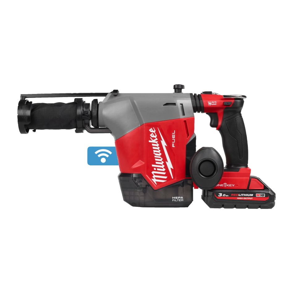 Milwaukee 4933493533 M18 FHAFOH16-302X FUEL™ 16 MM SDS-PLUS Akkuhammer mit integrierter Staubabsaugung 18 V 2x 3,0 Ah in HD-Box