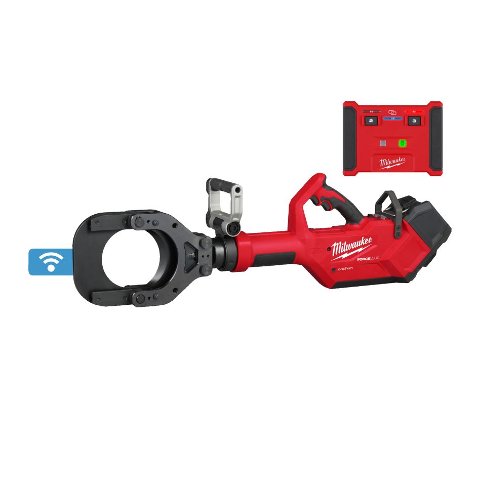 Milwaukee 4933499331 M18 FORCE LOGIC HSFC125R-802C Hydraulischer Accu-Kabelschneider 125 mm 2x 8.0Ah und Ladegerät im Koffer