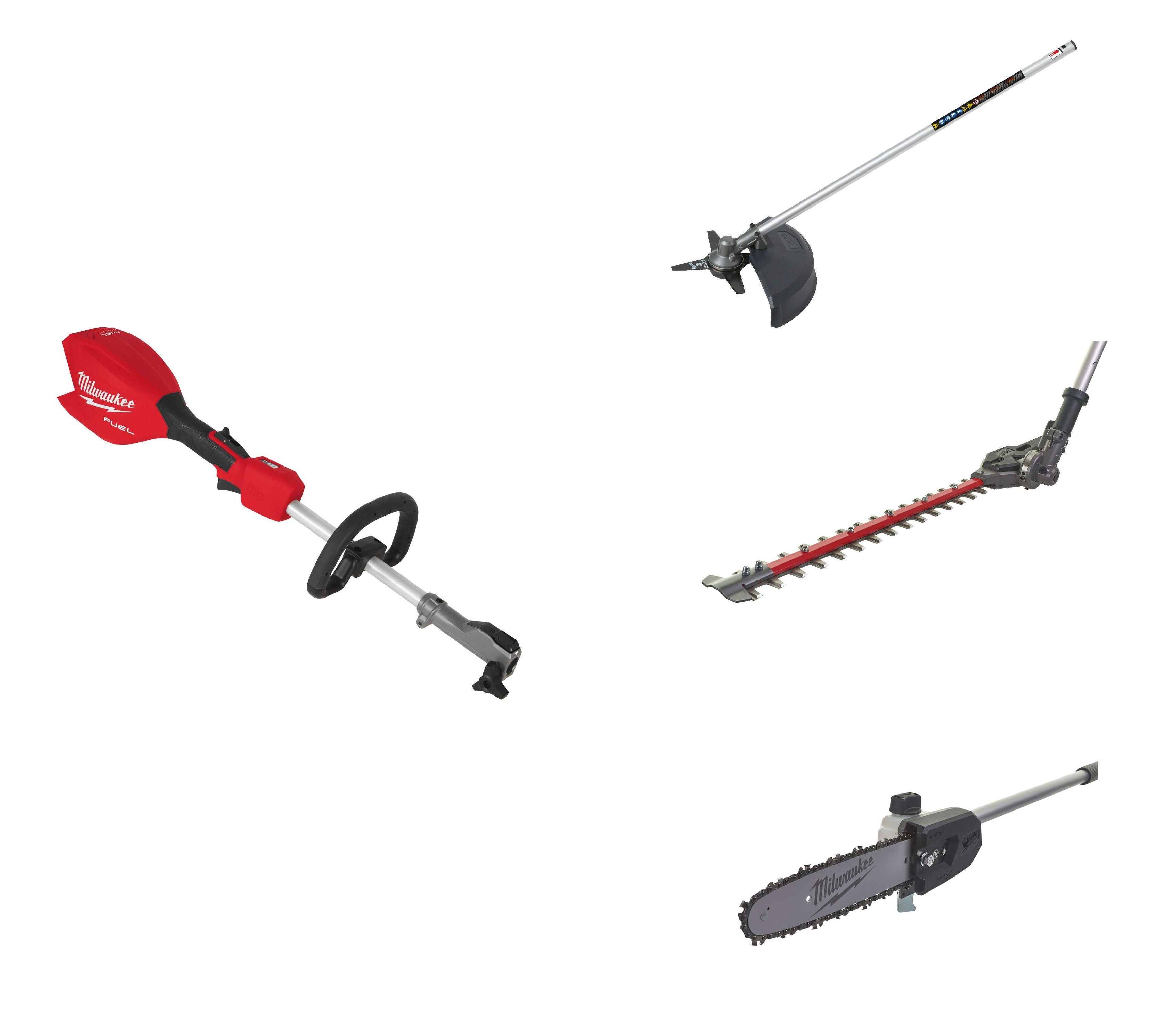 Milwaukee M18FOPH M18 FUEL&trade; Outdoor Power Head-Basis + Aufs&auml;tze f&uuml;r Kettens&auml;ge, Heckenschere und Freischneider, ohne Akku und Ladeger&auml;t