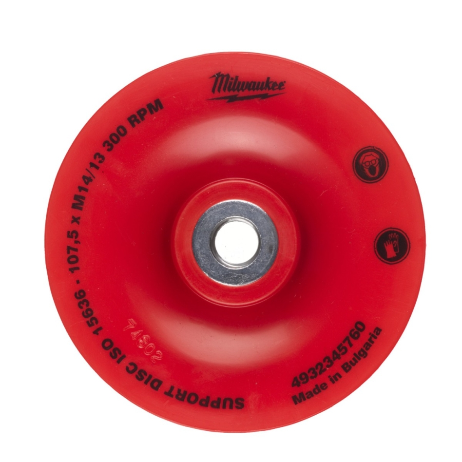 Milwaukee Zubehör 4932345760 932345760 Flexibler Kunststoffschleifteller Ø 110 mm, Bohrungsdurchmesser 14,2 mm