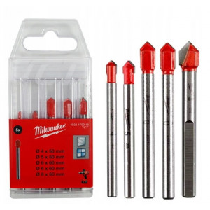 Milwaukee Zubehör 4932479948 Glas- und Fliesenbohrer-Set 5-tlg.
