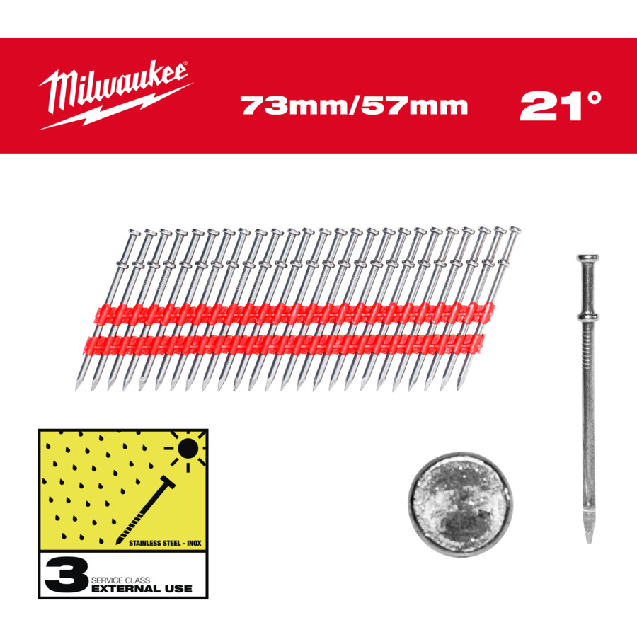 Milwaukee Zubehör 4932498155 DUPLEX NACES 21° Rund 73/57 mm 2000 Stück