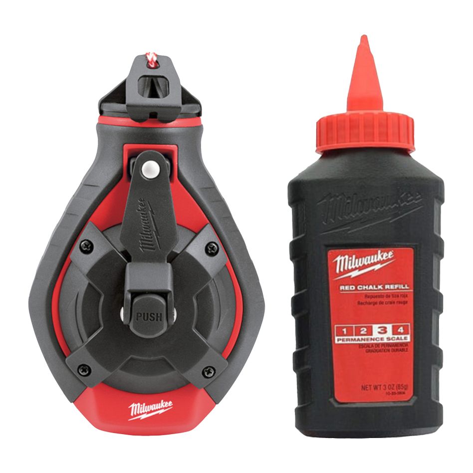 Milwaukee Zubehör 4932498391 Kreidestrichmühle 30M dicke Linie inkl. Rötel