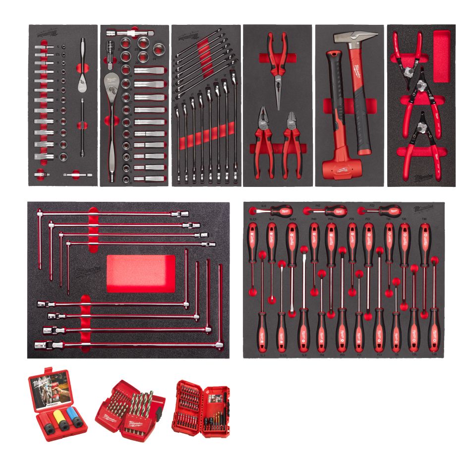 Milwaukee Zubehör 4932499474 Master-Schaumstoffeinlagen-Sets Automotive/Transportation 172-teilig