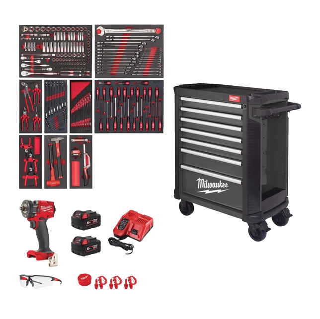 Milwaukee Zubehör 4932500743 TOOLGUARD™ Gefüllter Werkzeugwagen (246 Stück)