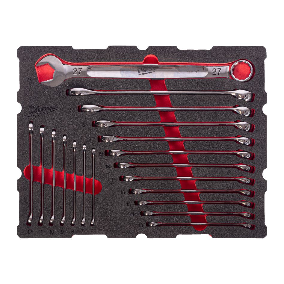 Milwaukee Zubehör 4932501871 Schaumstoffeinlage PACKOUT MAX BITE Kombischlüsselsatz 19-teilig