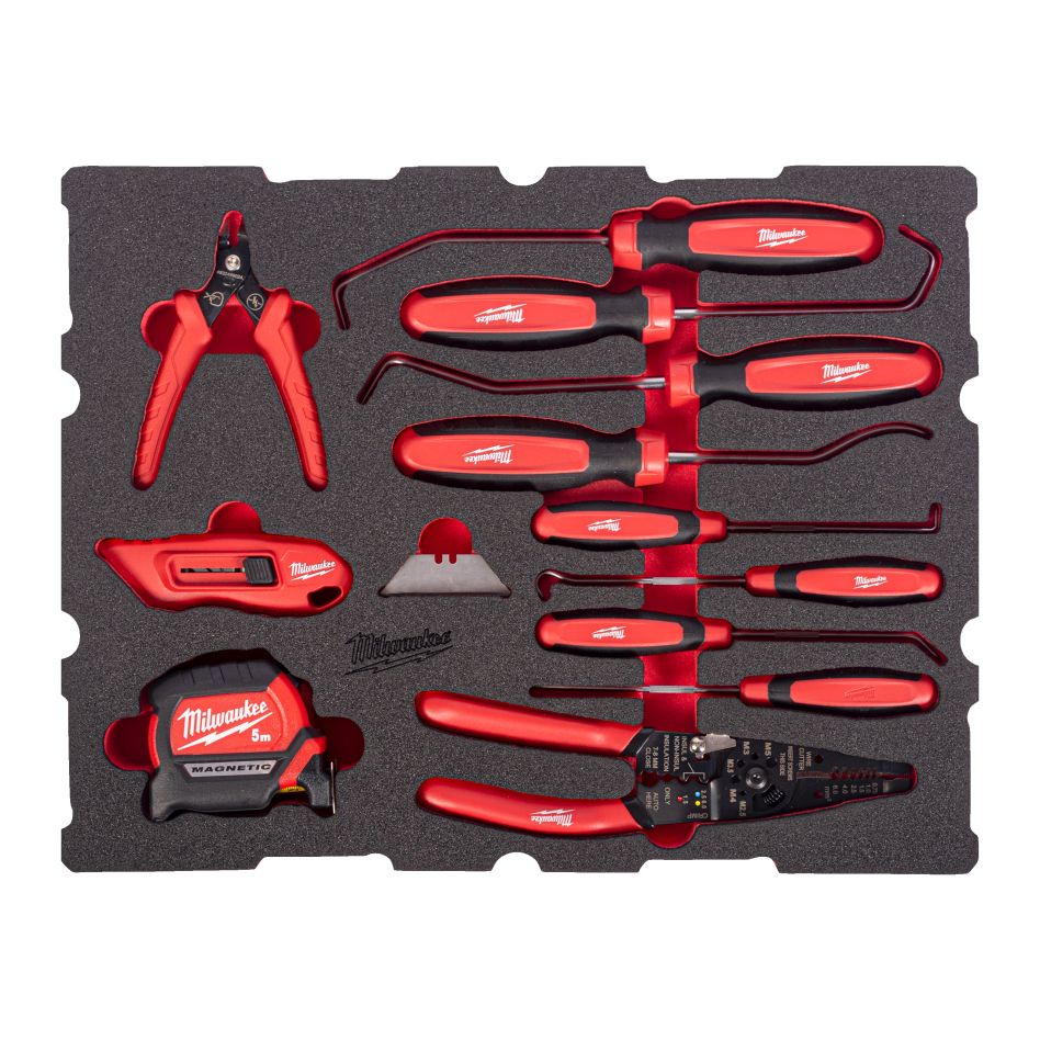 Milwaukee Zubehör 4932501877 Schaumstoff-Inlay PACKOUT Hackerset 17-teilig